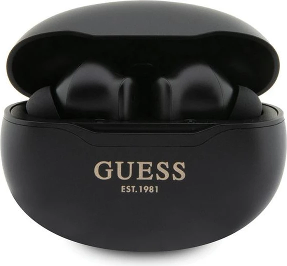 Kufje TWS Guess GUTWST50EK me stacion dokimi, Bluetooth 5.3, e zezë