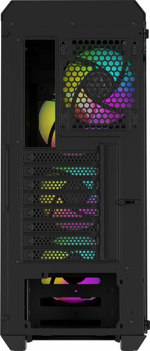 Kasë GENESIS Irid 505 ARGB V2 NPC-1518 Midi Tower ATX/Micro ATX/Mini-ITX, 4x120mm ARGB fan, xham i kalitur, e zezë