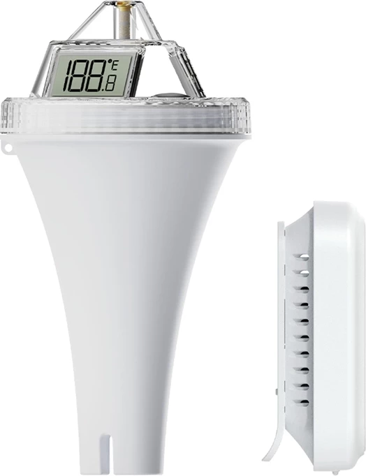 Termometër pishine wireless RainPoint B0565T+HCS015T2H, IP68, rreze 100 m, set 2-pjesësh, i bardhë