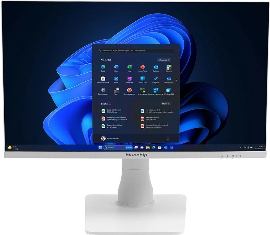 Kompjuter All-in-One bluechip BUSINESSline AIO2350, i5 14400, 16GB, 500GB SSD, 23.8 inç, e bardhë