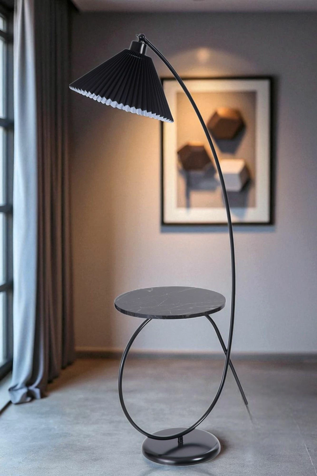 Llambë dyshemeje Opviq, 8968-2, ngjyrë e zezë