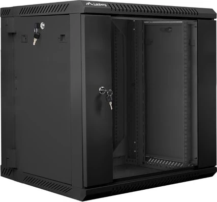 Kabinet Lanberg WF02-6612-10B, 19", me xham, i zi 