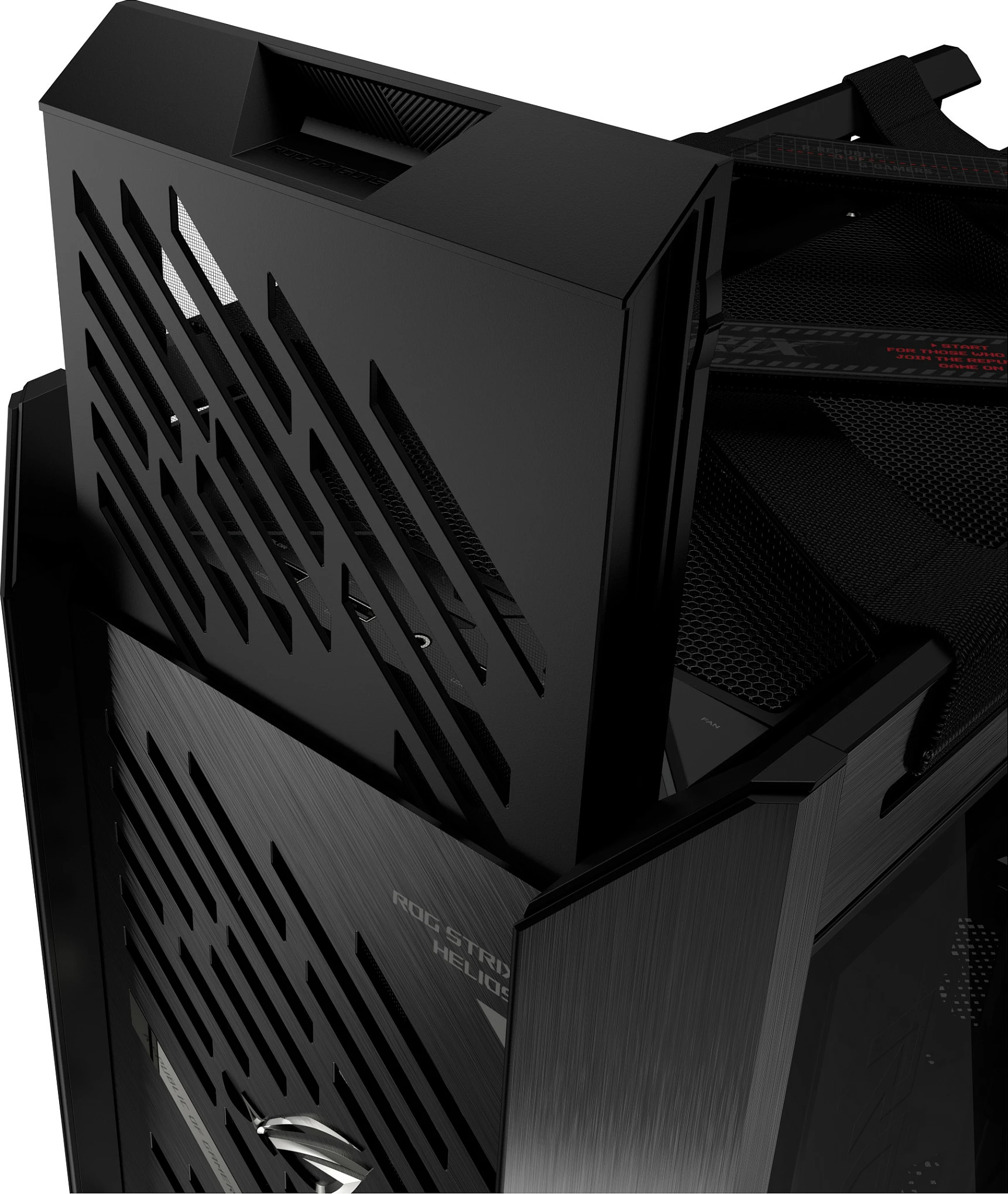 Kasë ASUS ROG Strix Helios II GX601S, Midi Tower, Tempered Glass, RGB, e zezë
