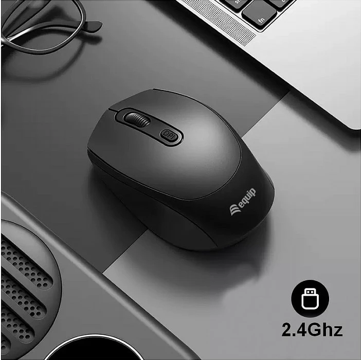 Maus wireless EQUIP Kompaktmaus Dual Mode, 1600 DPI, 4 butona, i zi