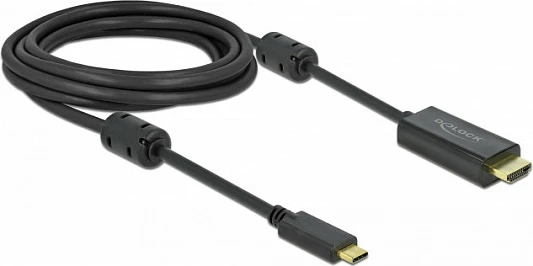 Kabllo aktive DeLOCK USB Type-C në HDMI (DP Alt Mode), 3 m, 4K 60 Hz, e zezë