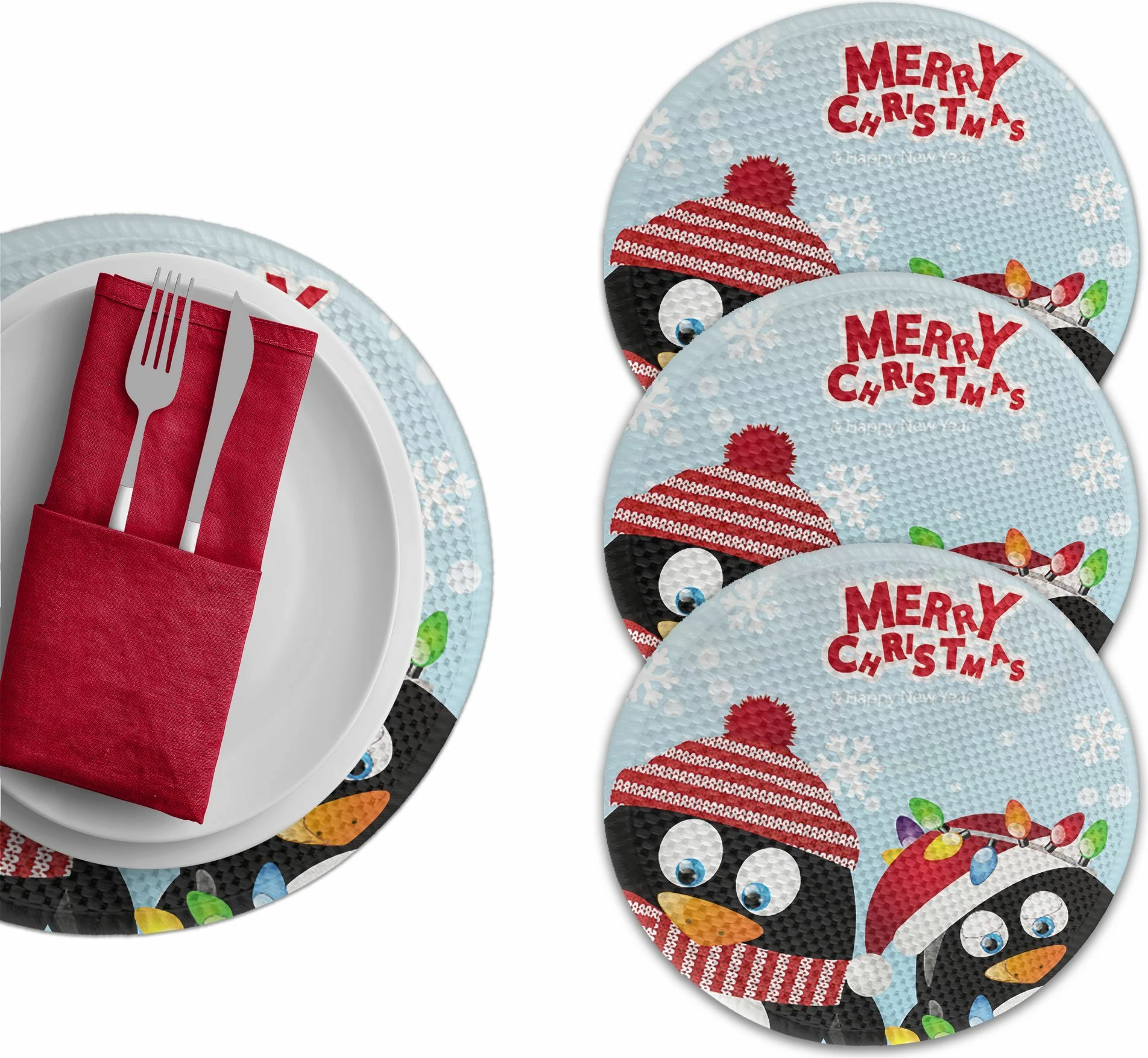 Set 4 mbulesa tavoline, Hermia Concept, model Krishtlindjesh, 37cm