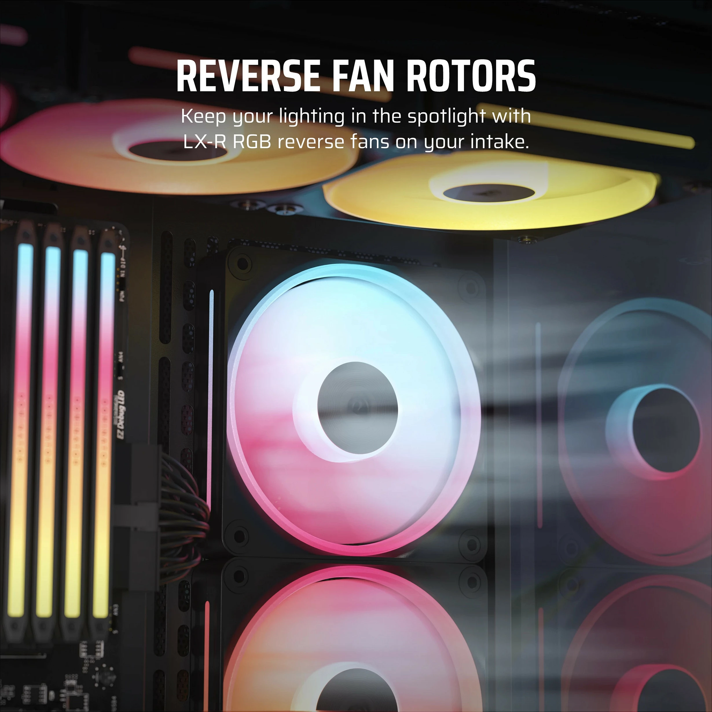 Ventilator për kasë Corsair iCUE Link LX120-R RGB, 120mm, PWM, 2400RPM, i zi