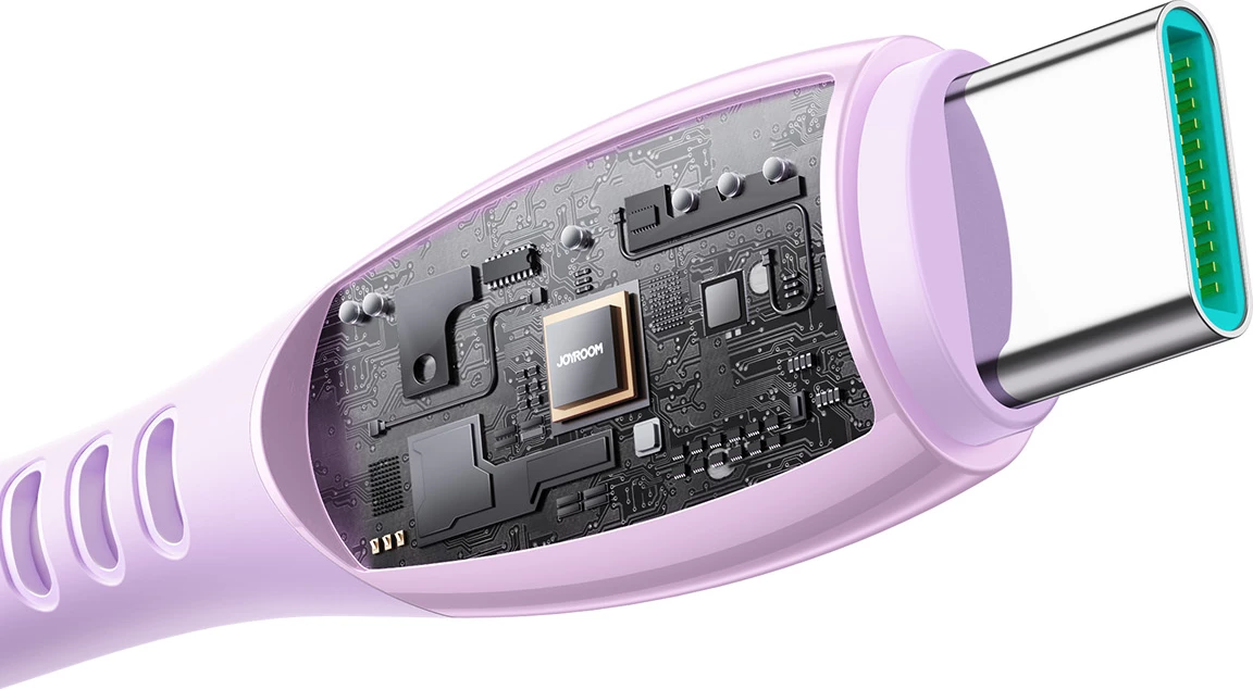 Kabllo USB-C në USB-C Joyroom S-A59 Vibrant Series 60W 1.2m, vjollcë