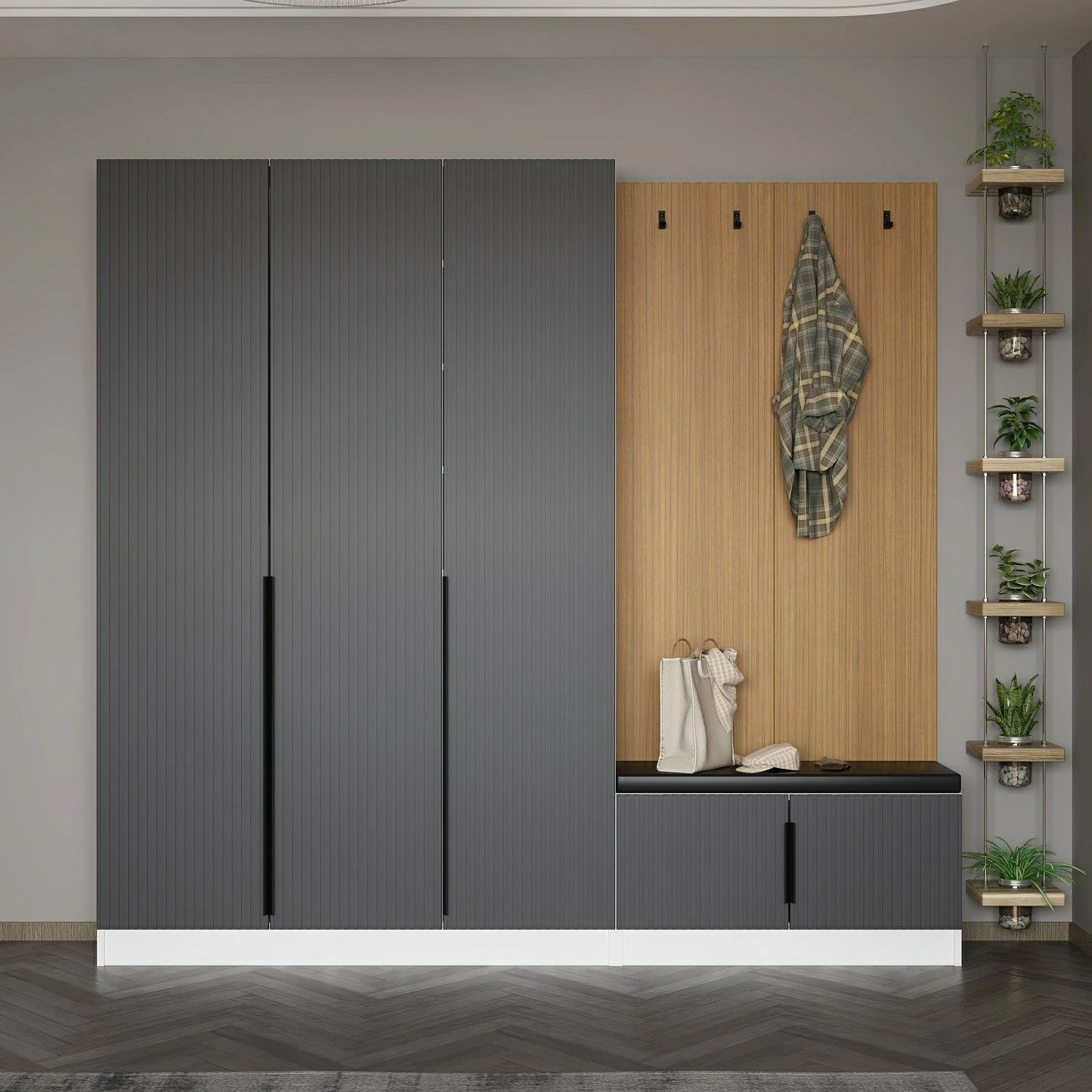Stendë për korridor, ngjyrë antracit, Skye Decor, Noah - 8332
