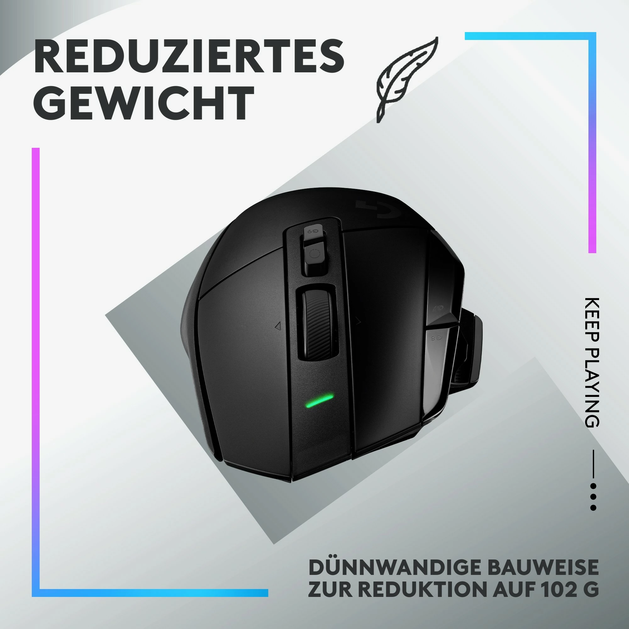 Maus Logitech G G502 X LIGHTSPEED, Wireless, 25600 DPI, i zi