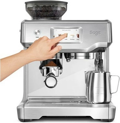 Aparat espresso Sage The Barista Touch, mulli i integrum, depo 250 g, rezervuar 2 L, inox