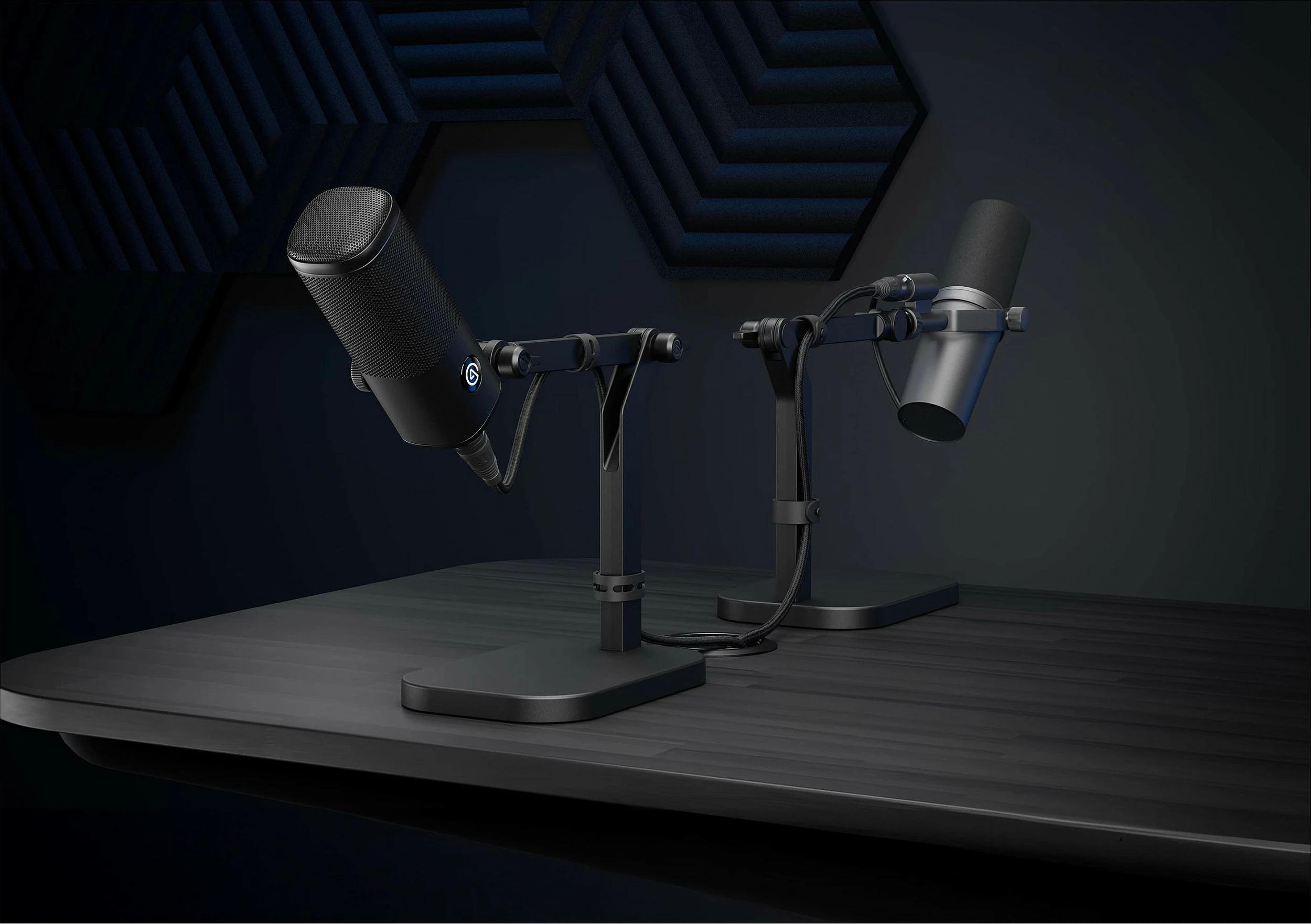 Stativ tavoline për mikrofon Elgato Wave Desk Stand, fije 1/4", metal, 360°, i zi