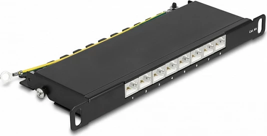 Patch panel DeLOCK 10" 8-port Cat.6A, 0.5U, i zi