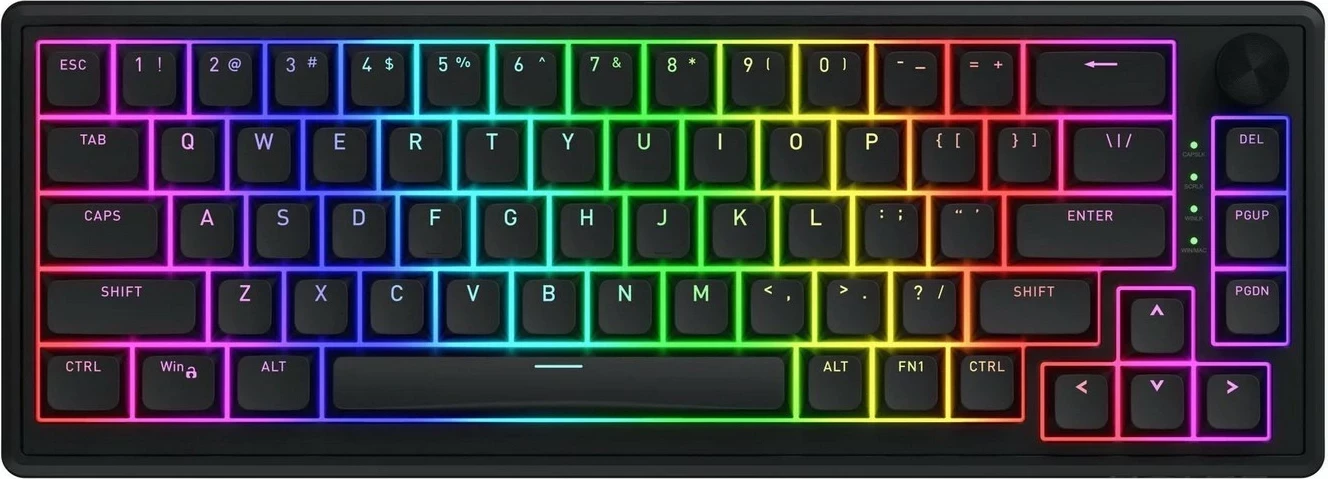 Tastierë mekanike Hator Skyfall 65, RGB, Hot-Swap, USB, e zezë