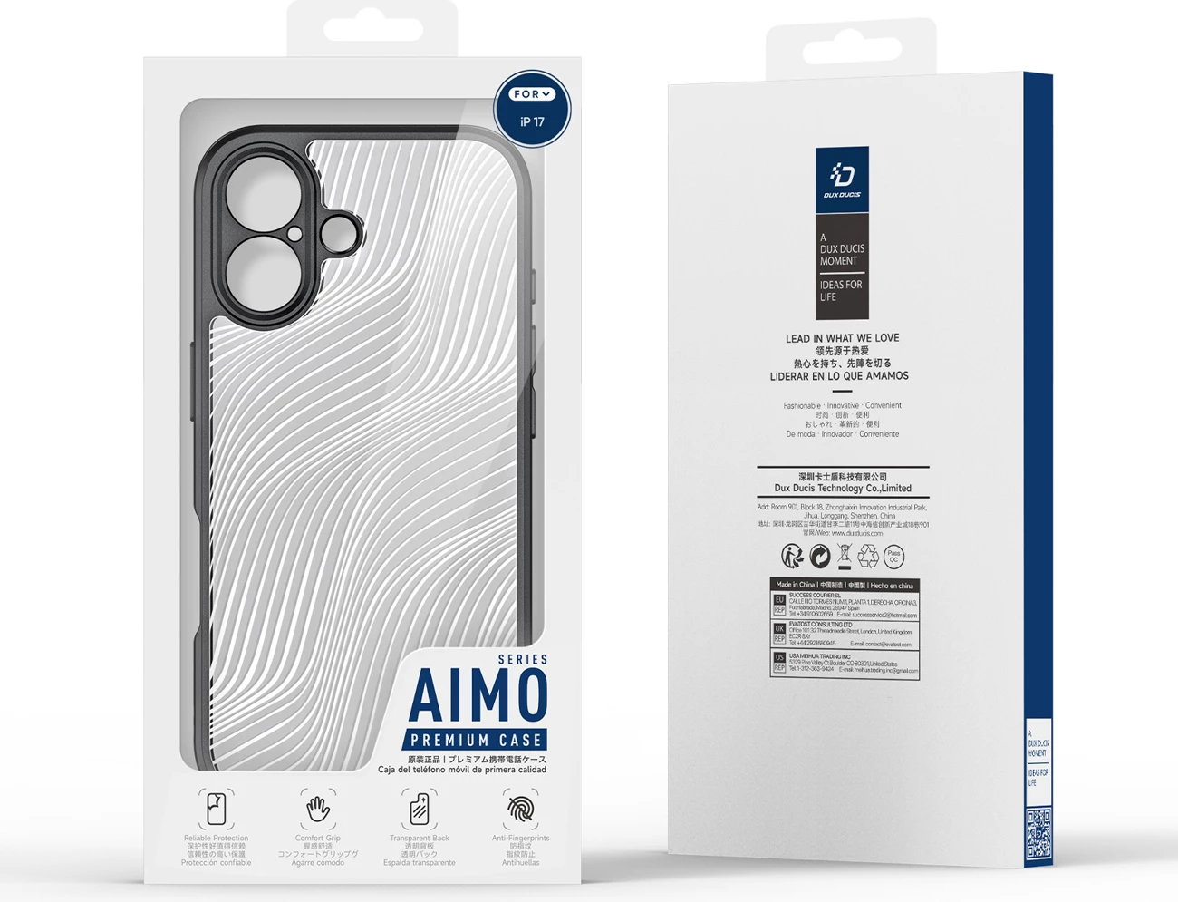 Mbështjellës Dux Ducis Aimo për iPhone 17, i zi