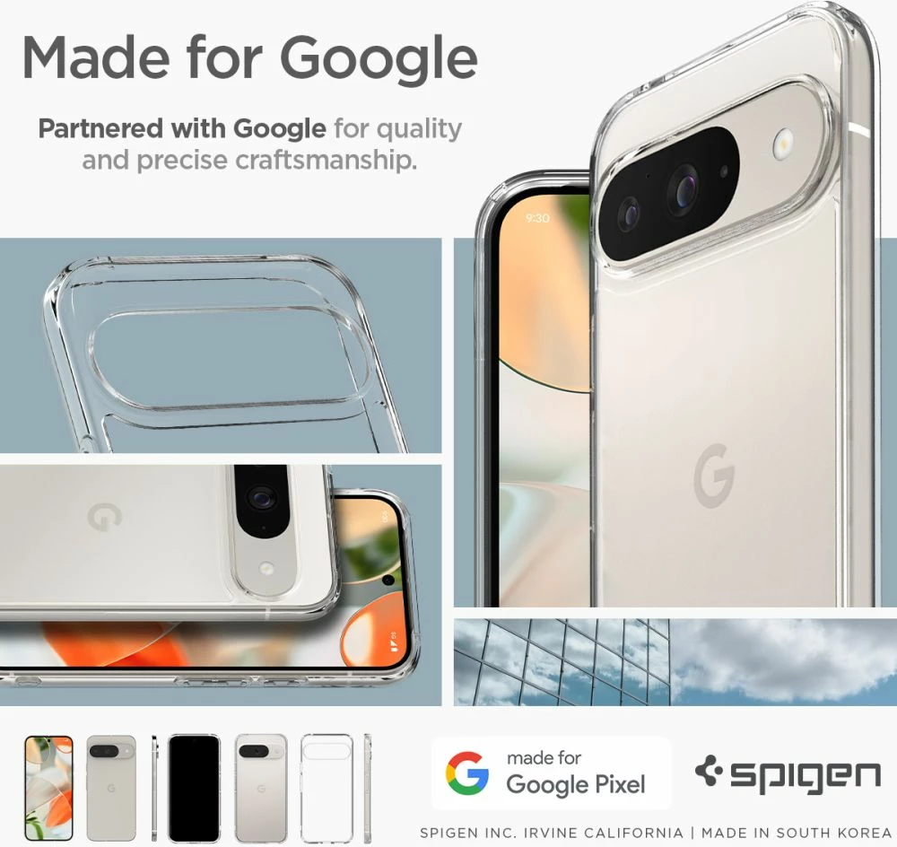 Mbështjellës Spigen Ultra Hybrid për Google Pixel 9 / 9 Pro, Transparent