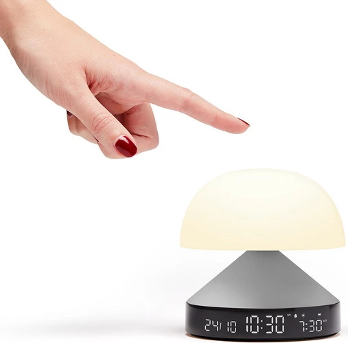 Llambë me orë alarmi 3n1 Lexon Mina Sunrise LR153AP, LCD, alumin