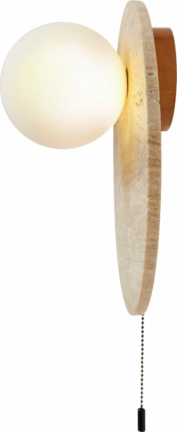Llambë muri Opviq, Tor-Look-B, travertin, ngjyrë bezhë dhe e bardhë
