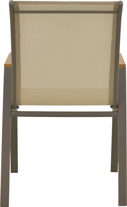 Karrige kopshti Azelie, alumin, tekstilene, ngjyrë gri e çelët- shampanjë, 56x75x88cm