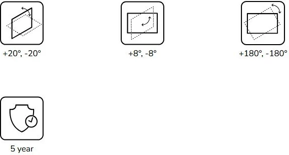 Mbajtëse tavanore për projektor Neomounts CL25-530WH1, h 25.5 cm, max 45 kg, me menaxhim kabllosh, e bardhë