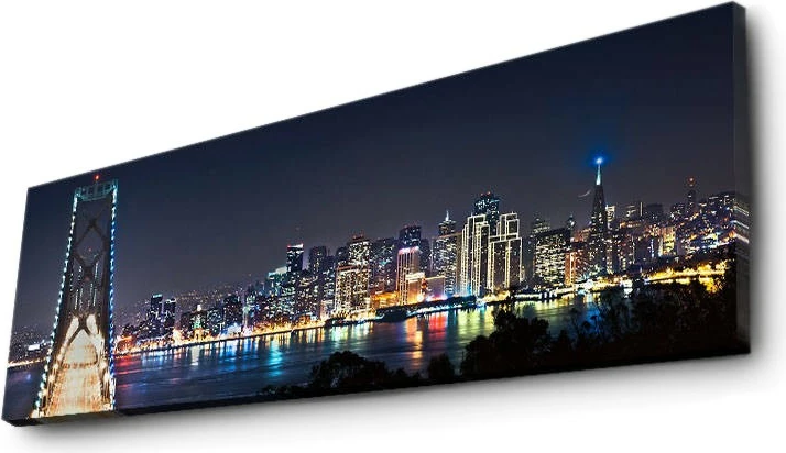 Pikturë dekorative me drita LED, shumëngjyrëshe, 30x90cm, 3090İACT-37