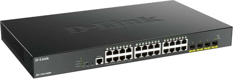 Switch, D-Link, DGS-1250-28XMP/E, 24 porte, 1Gbps