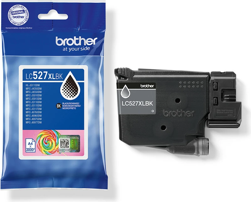 Katrigj boje Brother LC527XLBK, XL High Yield 3000 faqe, e zezë