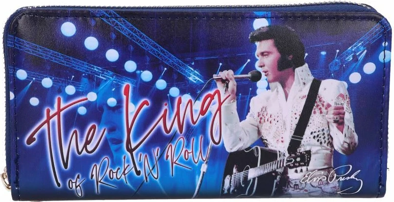 Portofol me zinxhir NEMESIS NOW Elvis The King of Rock'n'Roll, blu e errët