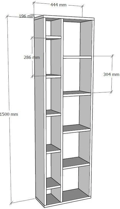 Raft librash Hanah Home, Tomi, ngjyrë antracit