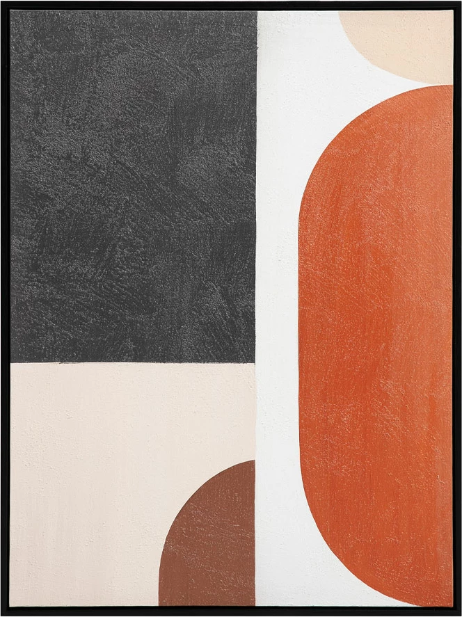 Pikturë dekorative VARME A, me kornizë të zezë, 60x80x4cm, kanavacë, shumëngjyrëshe