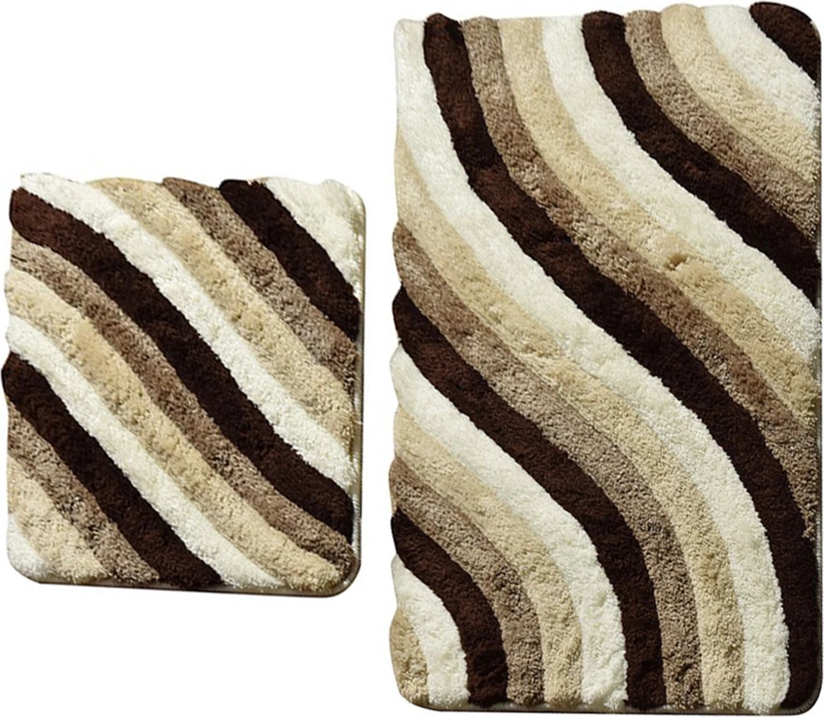 Set tapetë banjoje akrilik (2 copë), shumëngjyrësh, bezhë, Mijolnir