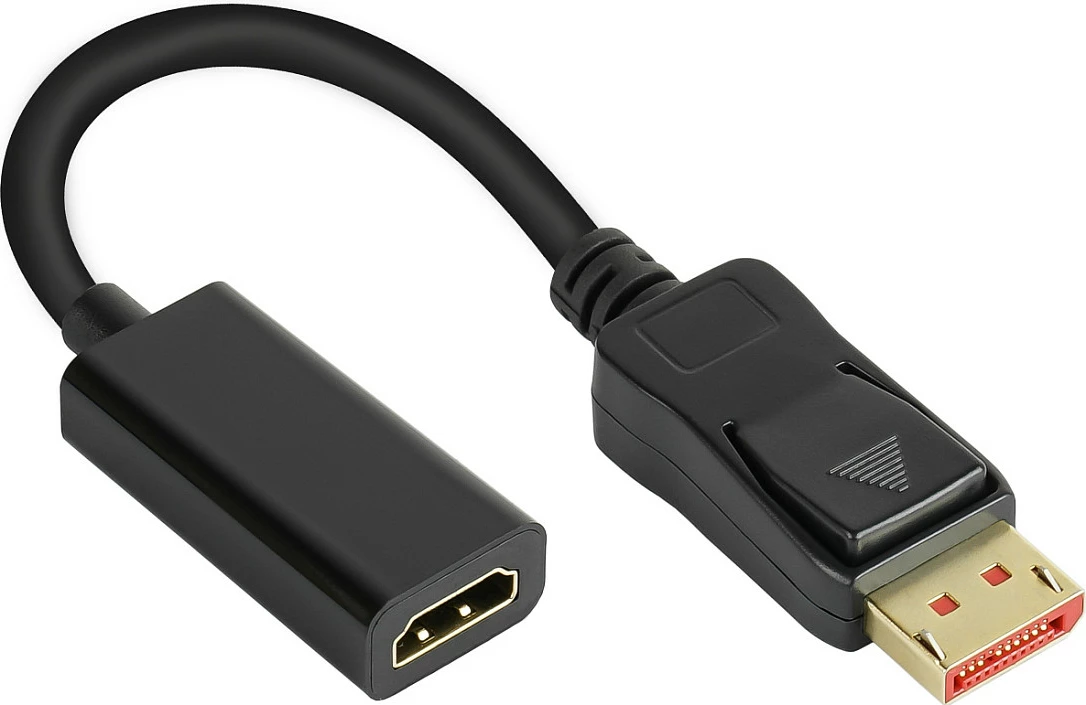 Adapter kabllo DisplayPort në HDMI GoodConnections DP-AD09, 0.2m, 4K 60Hz, e zezë