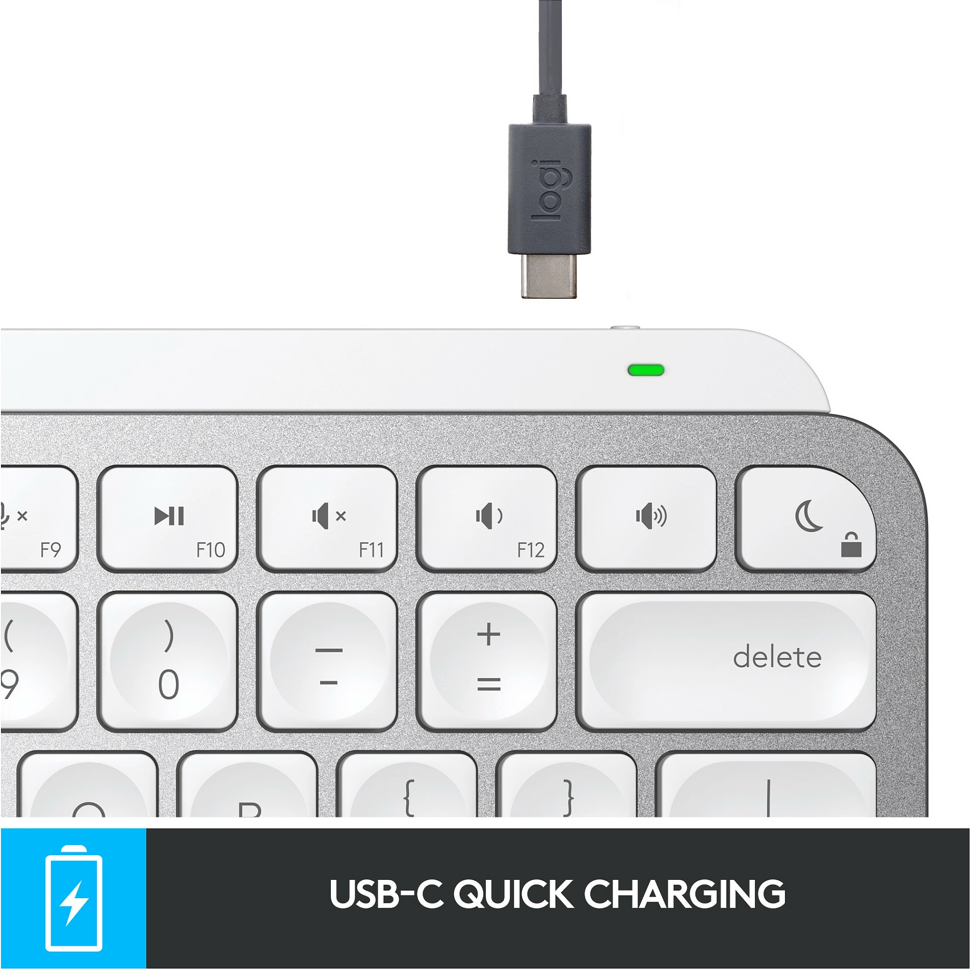 Tastierë Logitech MX Keys Mini për Mac, wireless, me ndriçim, e bardhë