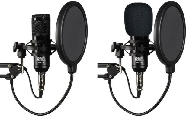 Set podcasti DNA PROFESSIONAL YOU2B me mikrofon, ndërfaqe audio, tripod, i zi