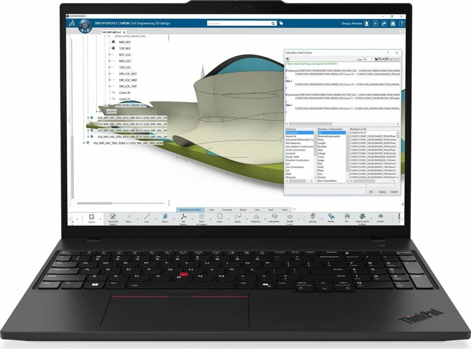 Laptop Lenovo ThinkPad P16s Gen 4 21QV0004GE, Core Ultra 7 255H, 64GB RAM, 1TB SSD, RTX Pro 500 6GB, 16\" WUXGA IPS, Windows 11 Pro, i zi 5