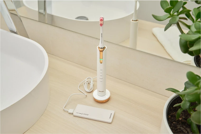 Furçë elektrike për dhëmbë Sencor SOC 4103GD Sonic, e artë/bardhë