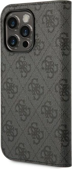 Mbështjellës Guess Bookcase 4G Vintage Gold Logo për iPhone 14 Pro 6.1", e zezë