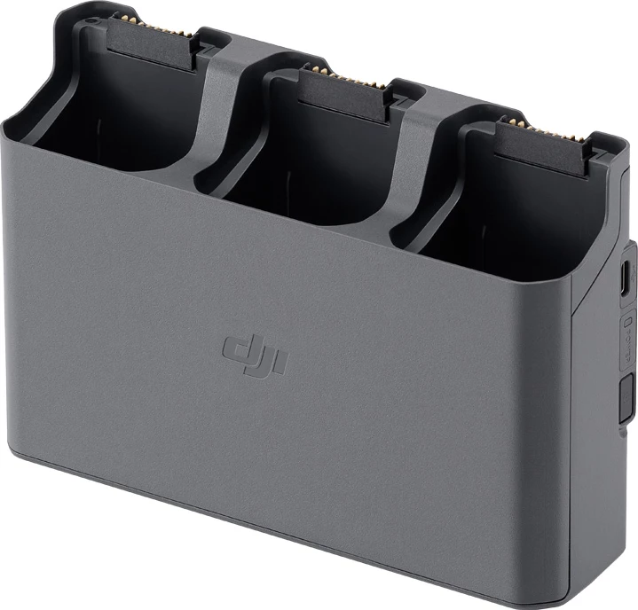 Hub karikimi baterish DJI CP.MA.00000699.01 për DJI Air 3/Air 3S, 3 slote, karikim sekvencial, gri e errët
