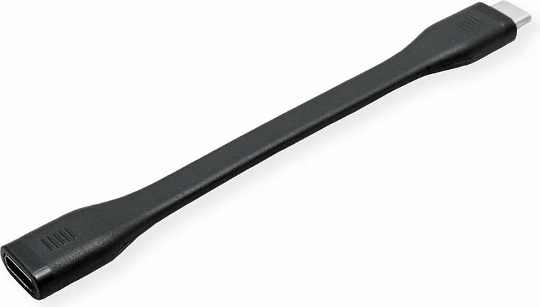 Kabllo zgjatëse USB-C ROLINE 11029079, USB4 Gen 3x2, 40 Gbit/s, 0.115 m, 100 W, e zezë