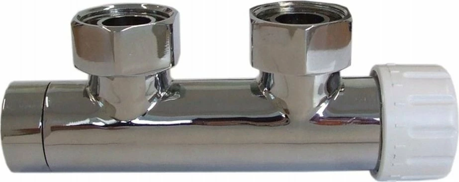 Valvul e integruar Duplex DUO-PLEX 50mm Schlosser, D-50mm, 3/4\" jashtë / 1/2\" brenda, M22x1.5, e majtë, krom