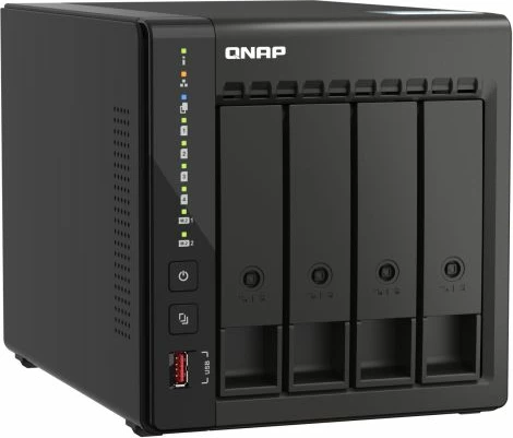 Server NAS QNAP TS-453E-8G, 4-bay, 8GB RAM, Dual 2.5GbE, 2x M.2 NVMe, 2x HDMI 4K, i zi