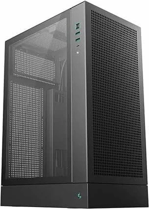 Kasë Deepcool CH170 Plus R-CH170-BKNGM0-G, Mini Tower Mini-ITX/uATX, pa furnizim, USB-C, e zezë