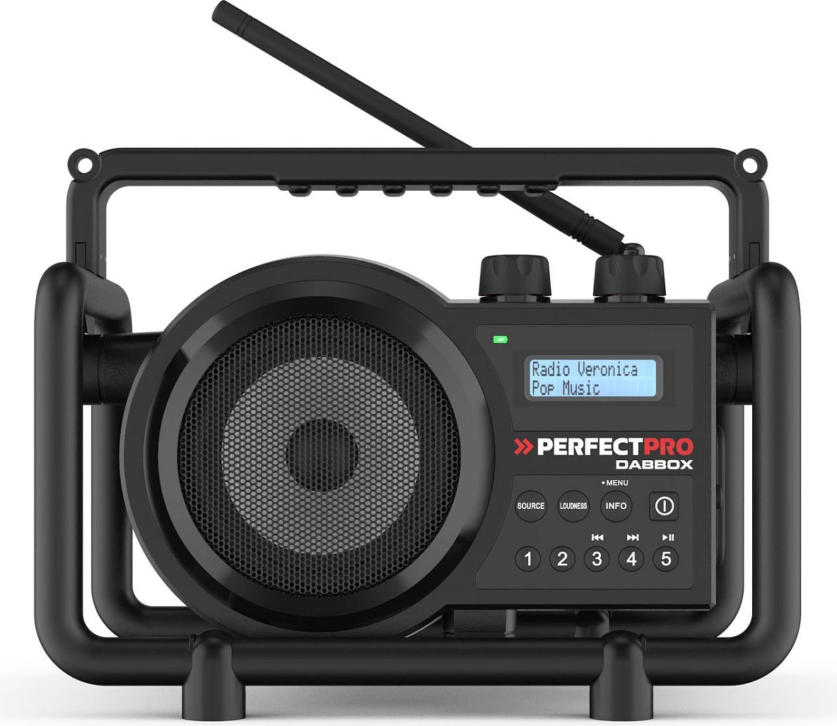Radio portativ Perfectpro Dabbox, DAB+/FM, Bluetooth, 7 W, IP54, i zi