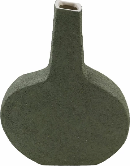 Vazë dekorative ELIXA, qeramikë, ngjyrë e gjelbër, 20x8x25cm