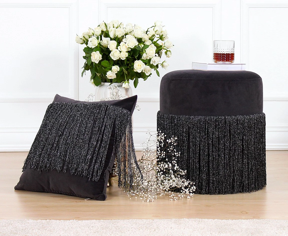 Puf Atelier del Sofa, ngjyrë e zezë, Merkur
