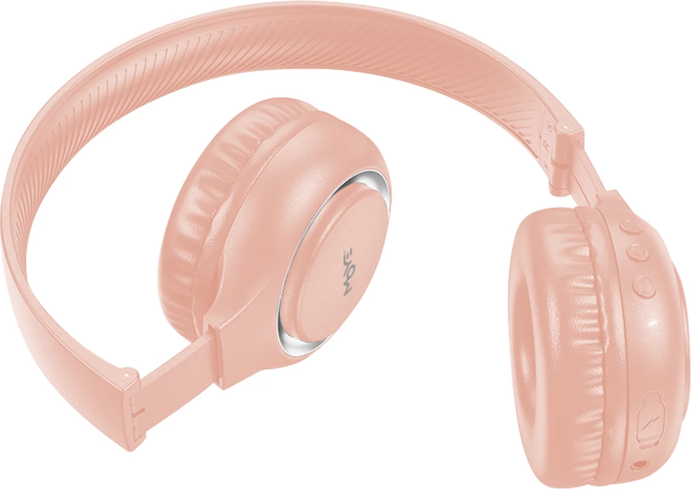 Kufje wireless Moye Enyo Foldable BT, Bluetooth 5.3, me mikrofon, palosshme, rozë