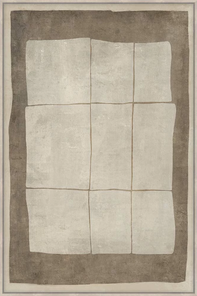 Pikturë dekorative SQUARE LINES me kornizë, kanavacë, bezhë-kafe, 80x120x4cm