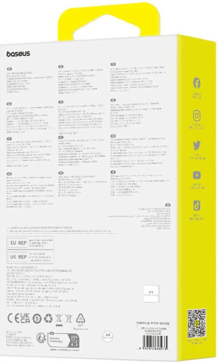 Kufje wireless Baseus CM10, Bluetooth 5.3, me karikim diellor, e bardhë