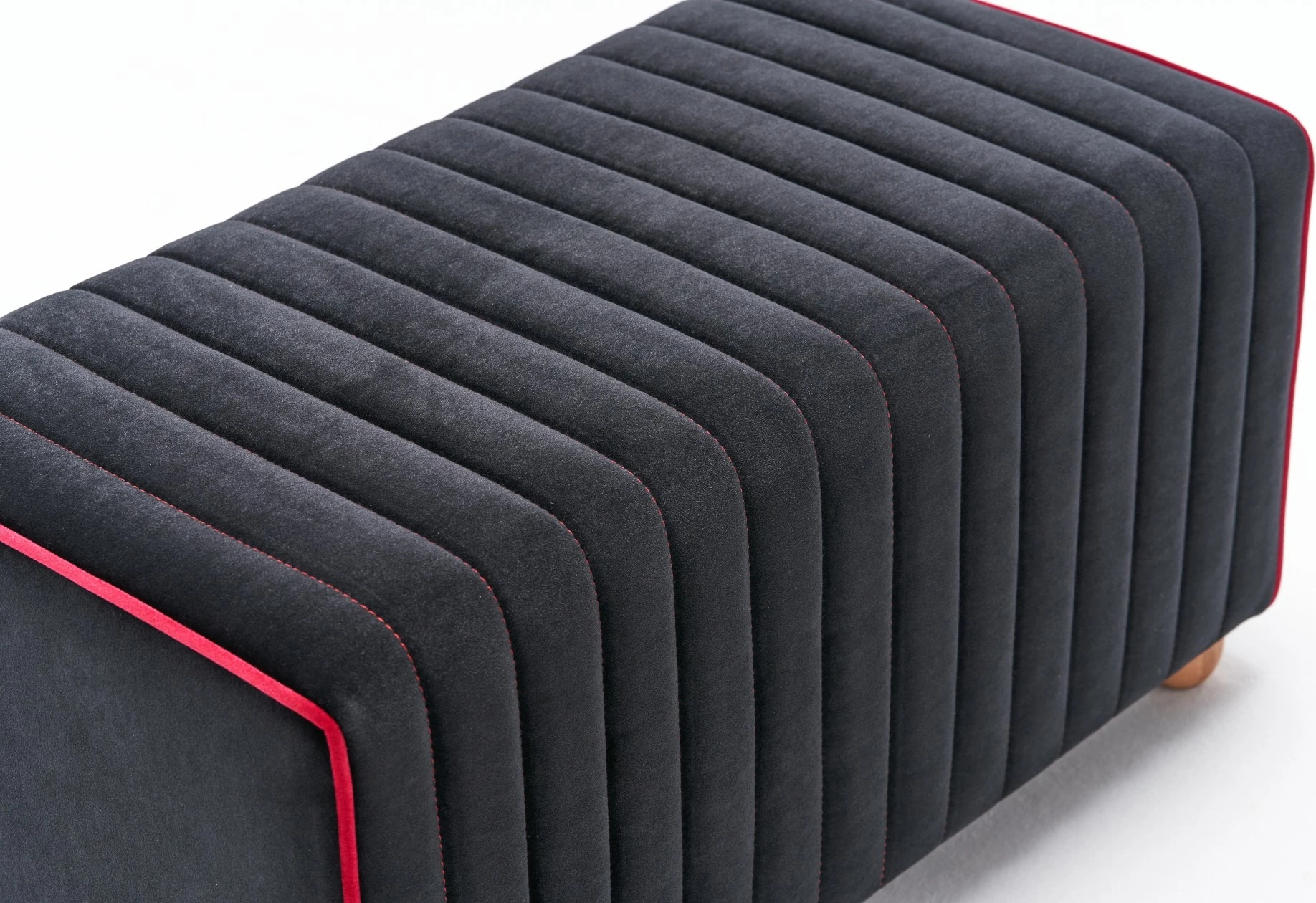 Puf modern kadife, anthracite dhe rozë, Mabel Atelier del Sofa