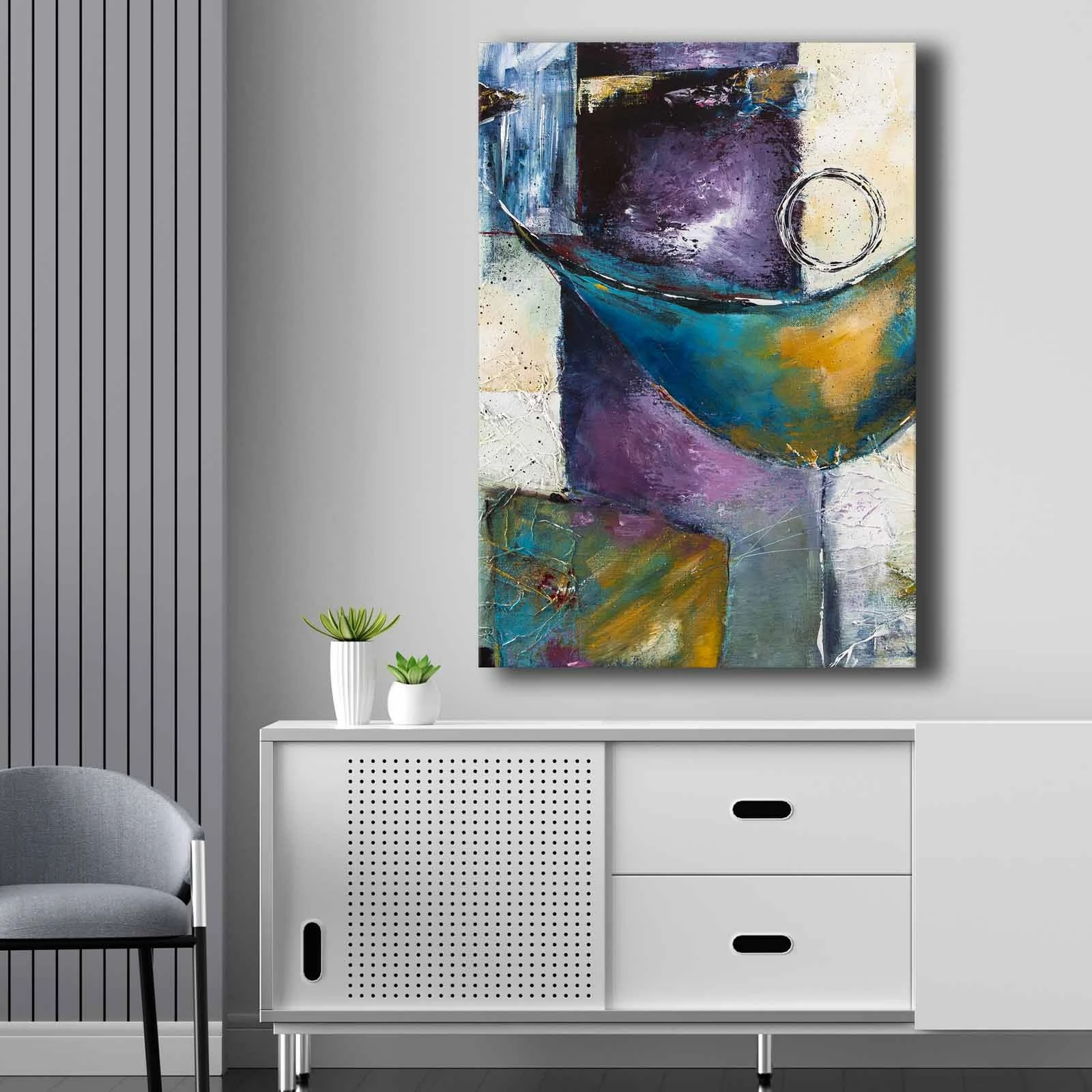 Pikturë dekorative në kanavacë, shumëngjyrëshe, 70x100cm, Wallity 70100NISC-005